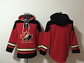 Mens Team Canada Blank Red Black Ageless Must-Have Lace-Up Pullover Hoodie,baseball caps,new era cap wholesale,wholesale hats